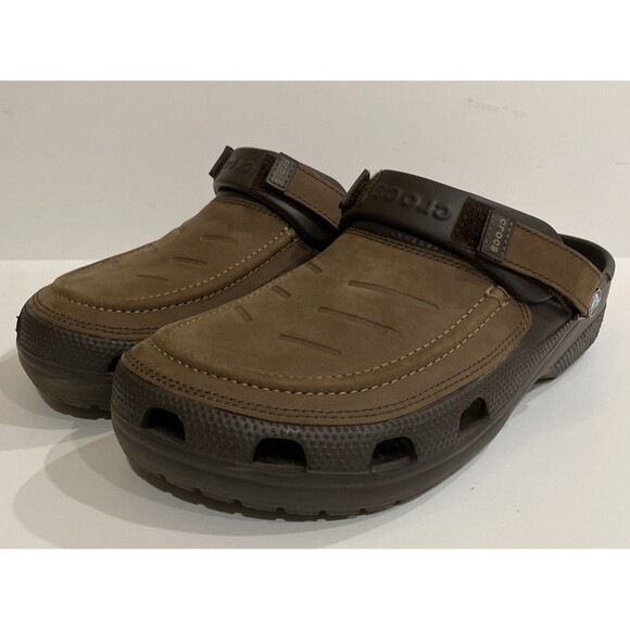 Crocs Classic Yukon Vista II Clog Men's 10 Brown Vegan Leather Slip On Gorpcore - Picture 7 of 12